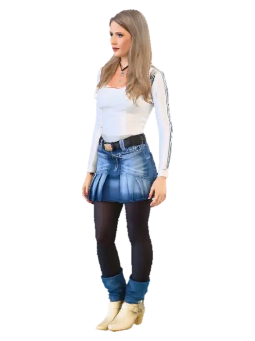 Denim Chic - Trendy 3D model, vytvořený pomocí AI