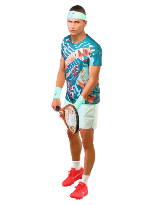 Teal Geometry on the Court 3D model, vytvořený pomocí AI