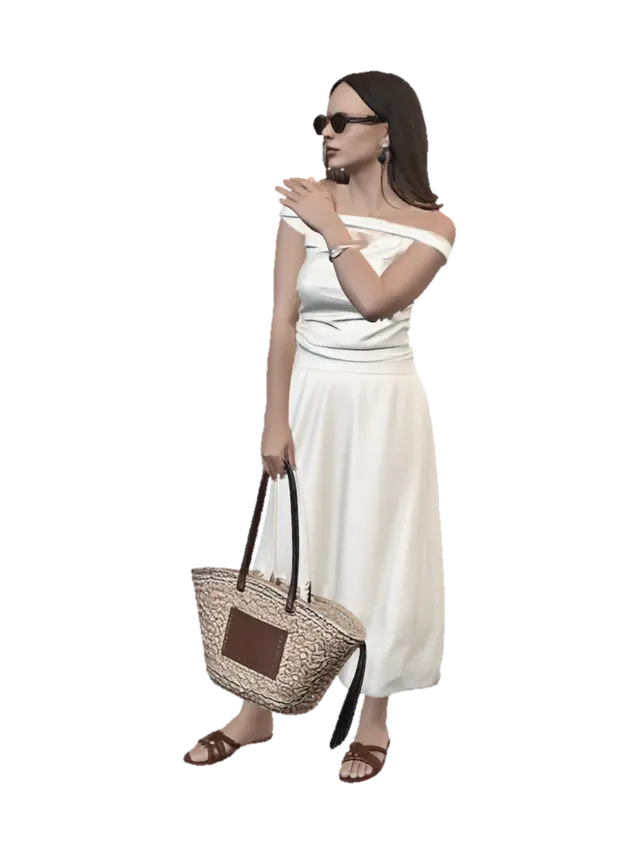 Elegance in White - Polished 3D model, vytvořený pomocí AI