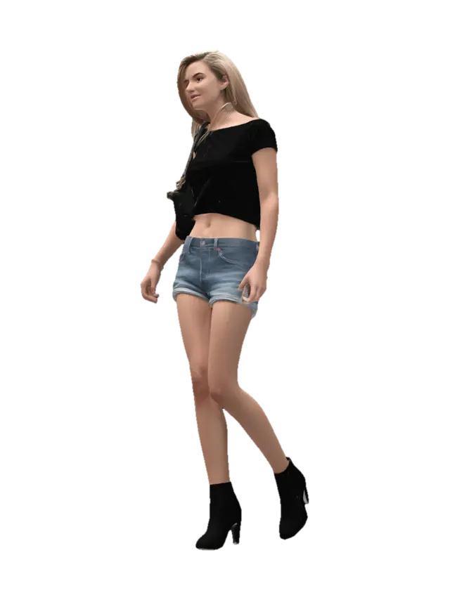 Casual Summer Walk - Lifestyle 3D model, vytvořený pomocí AI