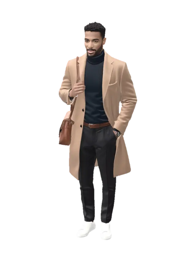 The Modern Gentleman 3D model, vytvořený pomocí AI