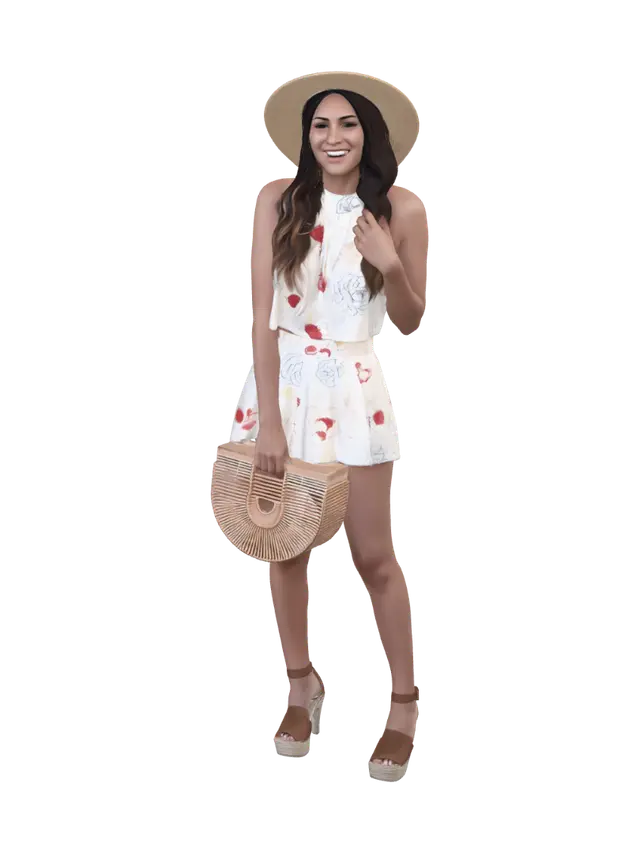 3D model for Sunlit Floral Summer Look