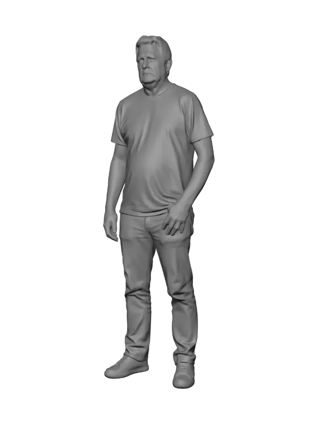 3D model for man ia a  Dark Shirt