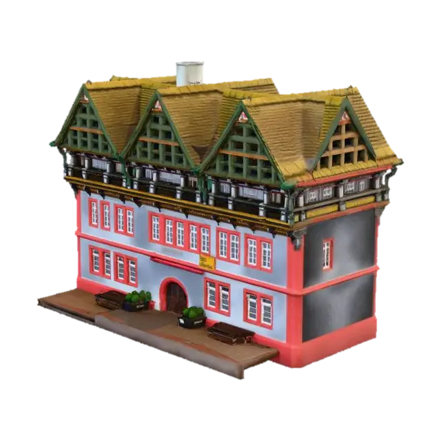 City hall - Town 3D model, vytvořený pomocí AI