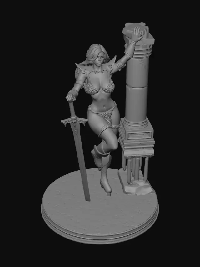 3D model for Crimson Scale Warrior