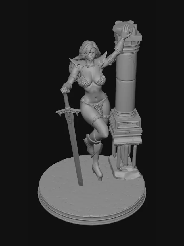 3D model for Crimson Scale Warrior