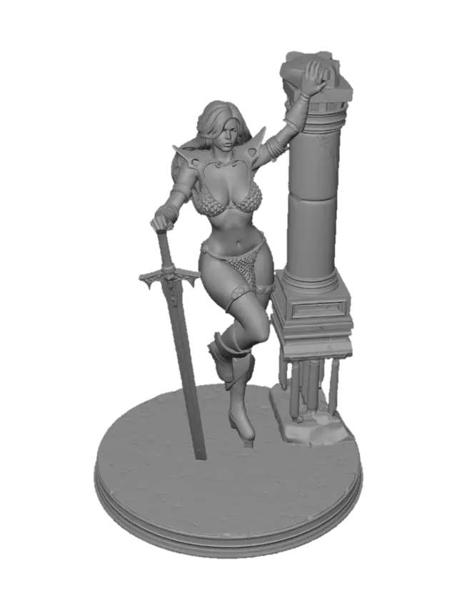 3D model for Crimson Scale Warrior