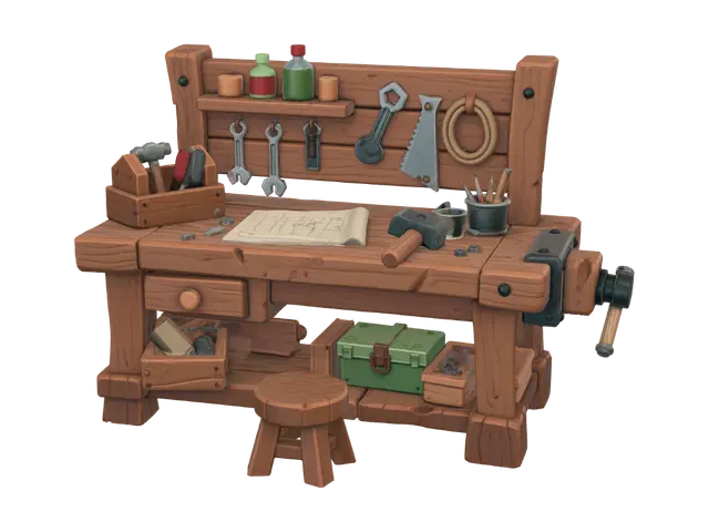 3D model for Carpenter's Workbench