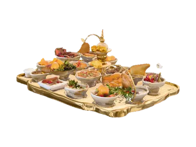 deserts buffet - Desserts 3D model, vytvořený pomocí AI