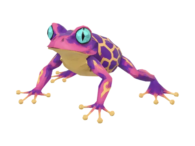 3D model for Kaleidoscope Polygon Frog