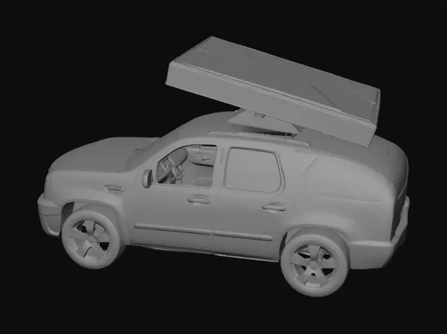 3D model for Solar Panel on Pickup Truck