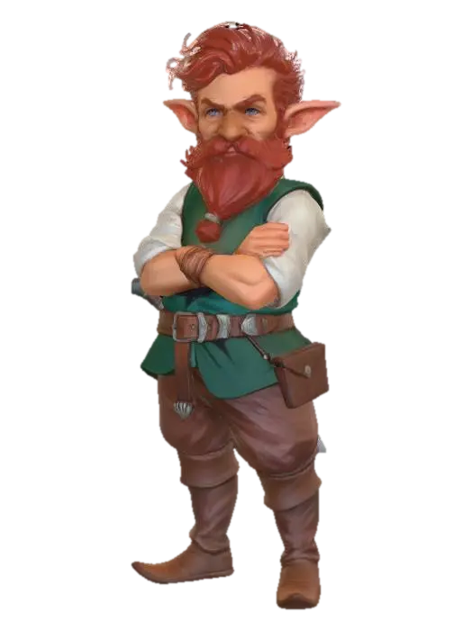 Brave Halfling Hero - Courage 3D model, vytvořený pomocí AI