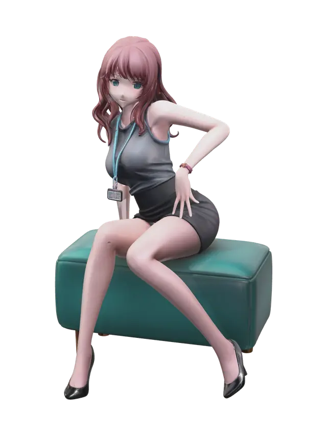 Ornate Anime Girl - Facialexpression 3D model, vytvořený pomocí AI