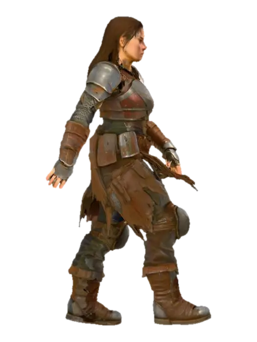 Warrior Vigilance 3D model, vytvořený pomocí AI