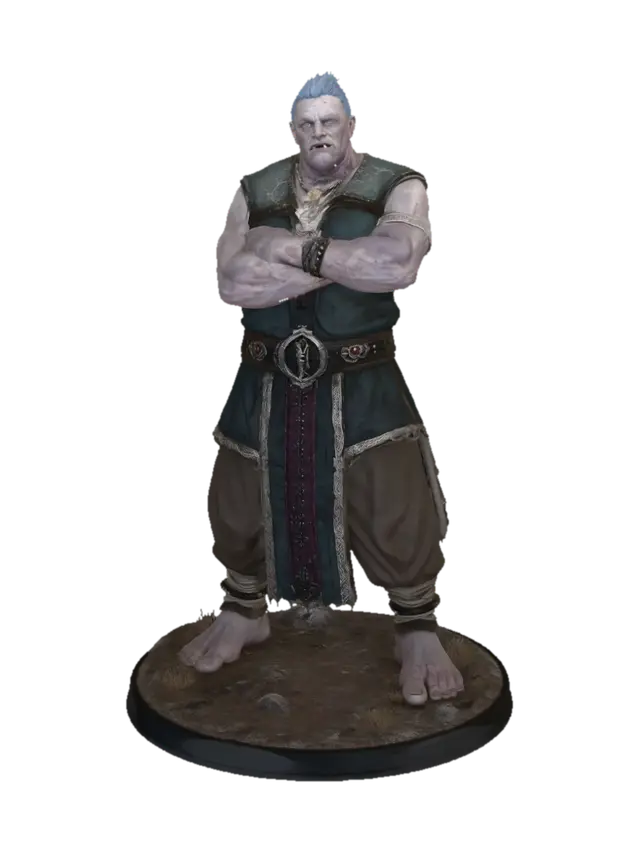 3D model for Blue-Haired Warlord