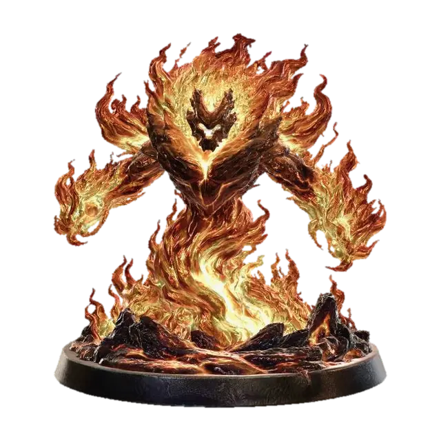 Fire Elemental - Wow 3D model, vytvořený pomocí AI