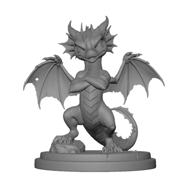 3D model for Rosy Ember Dragon