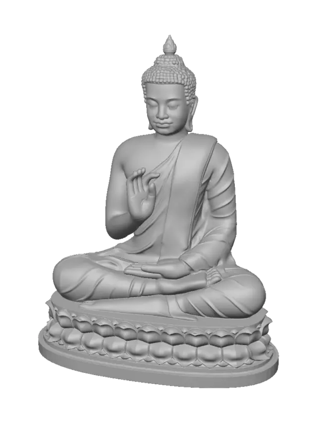 3D model for Serene Buddha Statue