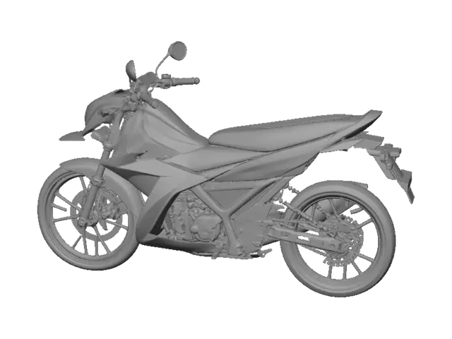 3D model for Suzuki Satria Pro motorcycle