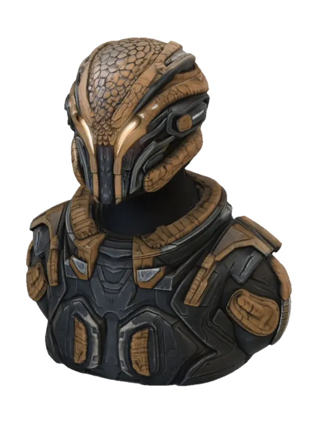 Dragonscale Exosuit - Powered 3D model, vytvořený pomocí AI