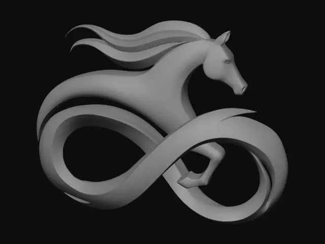 3D model for Abstract Wave Horse