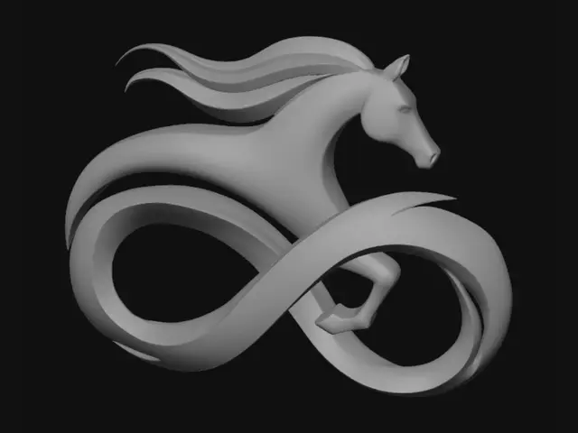3D model for Abstract Wave Horse