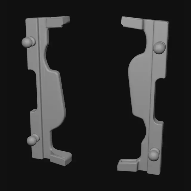 3D model for Brake pad retaining clips