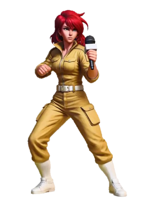 Action Reporter - Mugen 3D model, vytvořený pomocí AI