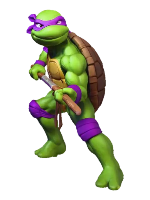 Donatello - Mugen 3D model, vytvořený pomocí AI