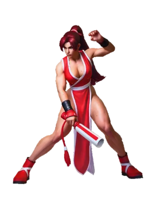 Mai Shiranui - Mugen 3D model, vytvořený pomocí AI