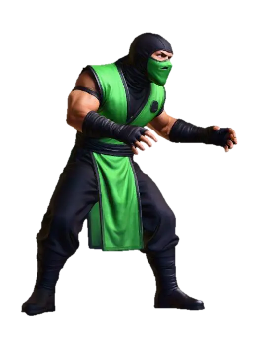 Reptile - Mugen 3D model, vytvořený pomocí AI