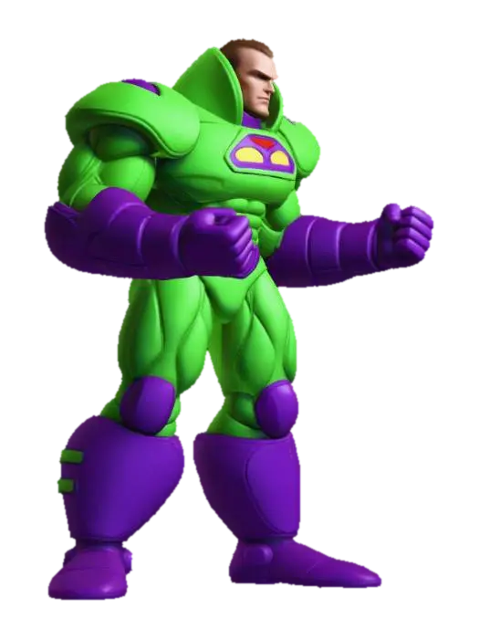Lex Luthor - Mugen 3D model, vytvořený pomocí AI