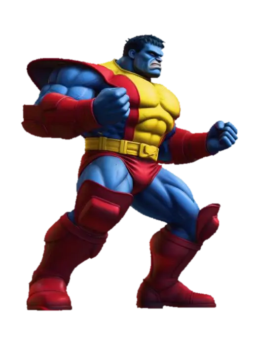 Colossus - Marvelcomics 3D model, vytvořený pomocí AI