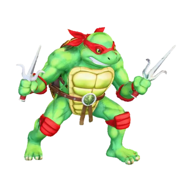 Raphael - Mugen 3D model, vytvořený pomocí AI