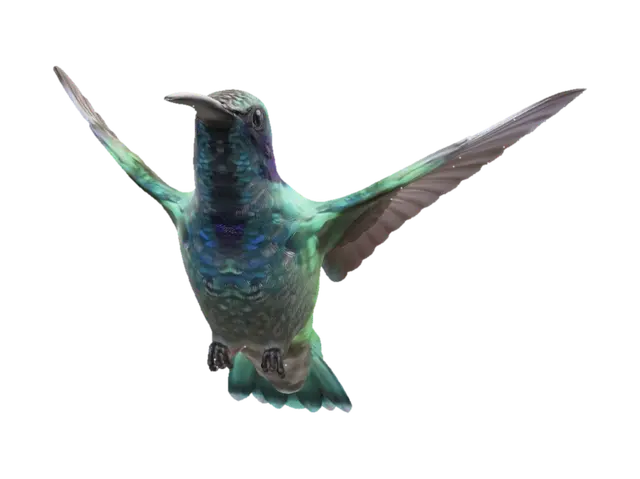 3D model for Emerald Hummingbird in Flight