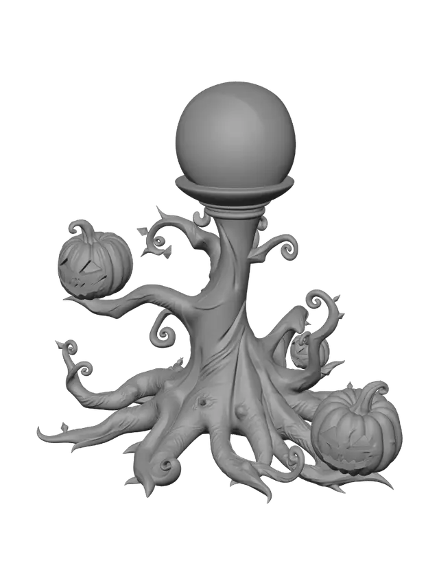 3D model for Create a Halloween candle holder

Add a sphere holder on top of the vine