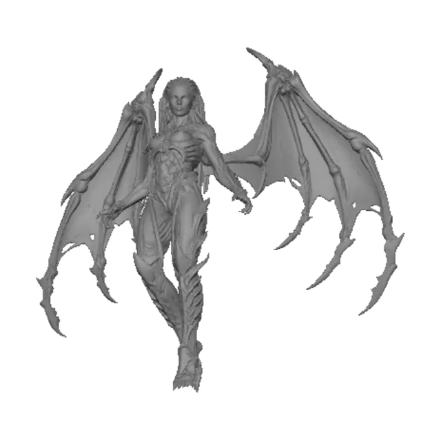 3D model for Создай Сару Керриган из серии игр StarCraft . В полный рост с крыльями.максимально детализированное изображение. Прикрепил пример крыльев
