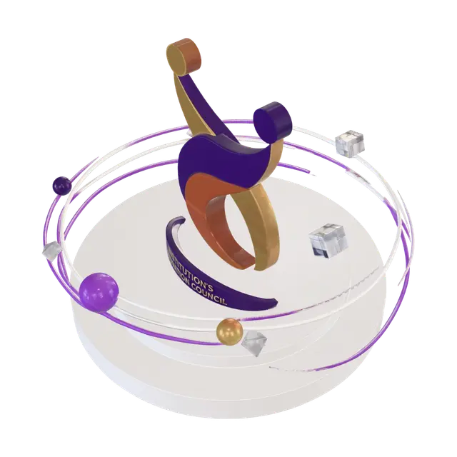 IIC 3D LOGO - Monogram 3D model, vytvořený pomocí AI
