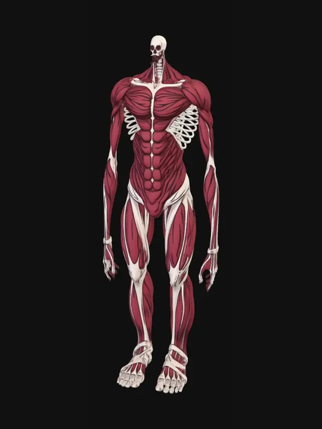 3D model for Front View of Human Muscular Anatomy