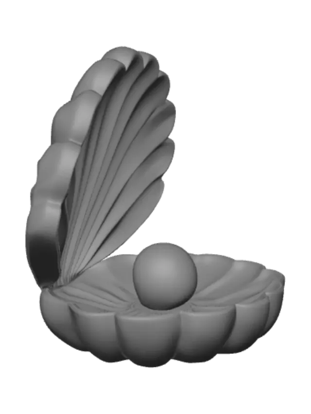 3D model for Pearl in a Cerulean Shell