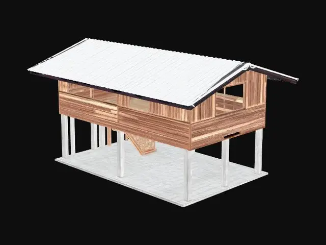 3D model for Wooden Stilt House