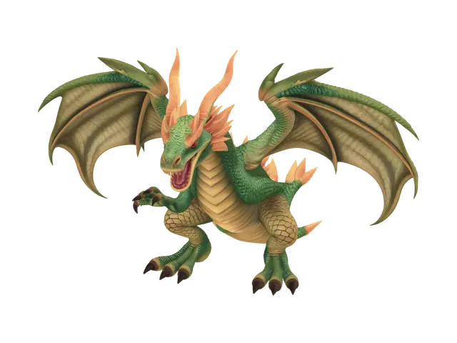 dragão raivoso estilo brasil - Monstro AI 생성 3D 모델