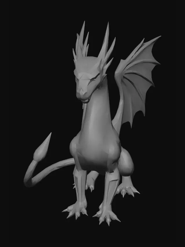 3D model for dragão cristalizado neon