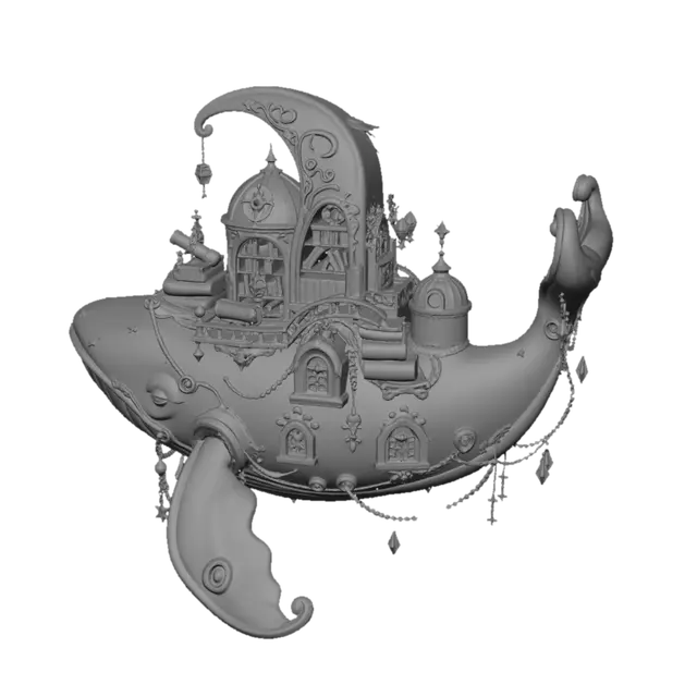 3D model for Celestial Library Whale