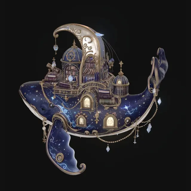 3D model for Celestial Library Whale