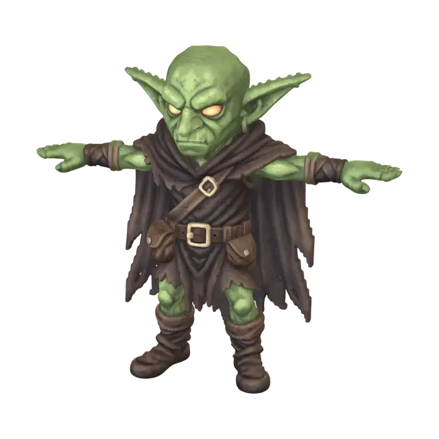Mô hình 3D Lantern Bearer Goblin - Torchlight, được tạo bằng AI
