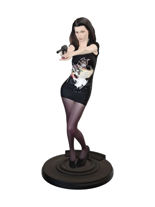 3D model for Femme Fatale with a Pistol