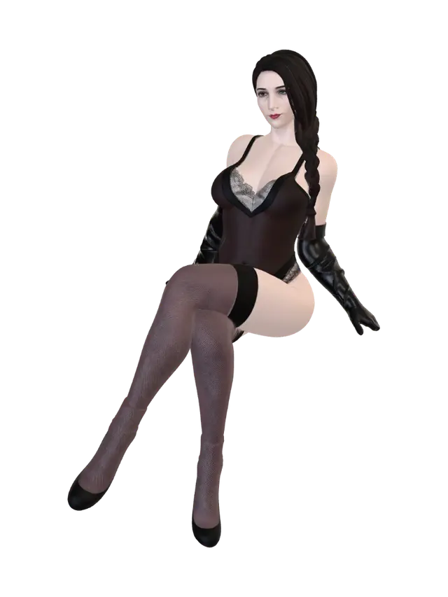3D model for Winter Lace Portrait
