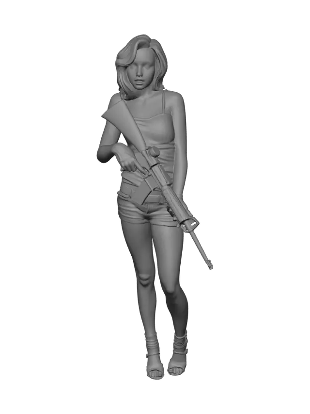 3D model for Pink Hello Kitty Rifle Portrait