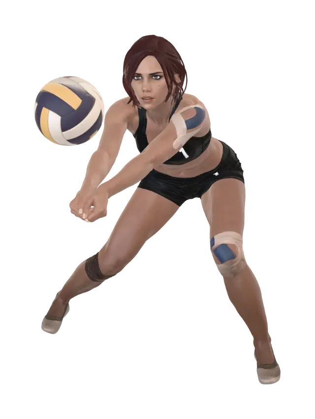 Volleyball Girl - Atmospheric 3D model, vytvořený pomocí AI